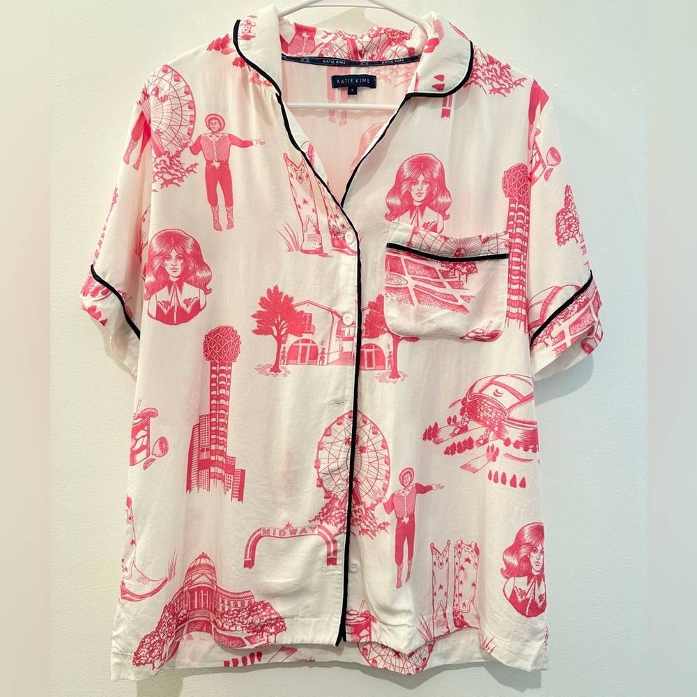 Katie Kime Dallas Toile Pj Shirt